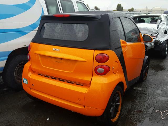 WMEEK31X18K175985 - 2008 SMART FORTWO PAS 橙色 照片 4