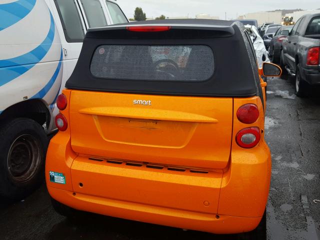 WMEEK31X18K175985 - 2008 SMART FORTWO PAS 橙色 照片 6