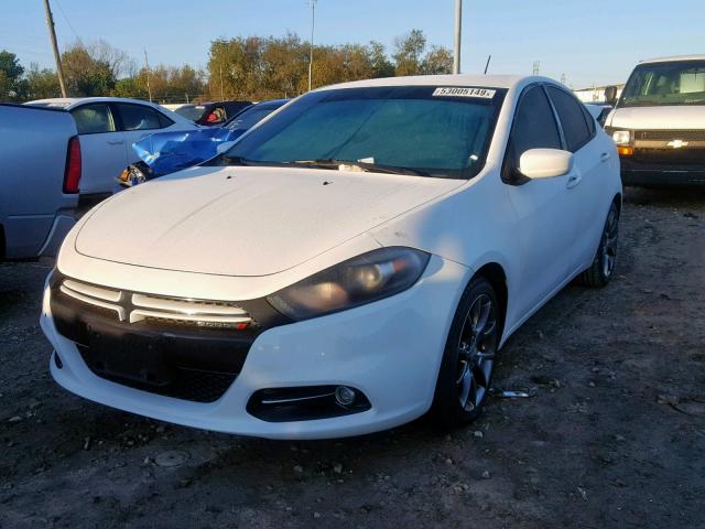 1C3CDFBA8DD106306 - 2013 DODGE DART SXT WHITE photo 2