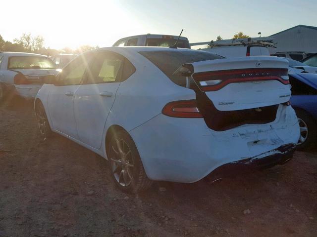 1C3CDFBA8DD106306 - 2013 DODGE DART SXT WHITE photo 3