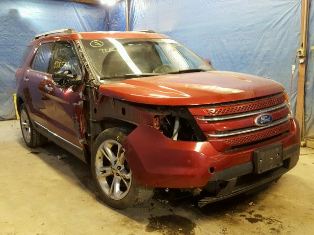 1FM5K8F81DGC53610 - 2013 FORD EXPLORER L RED photo 1