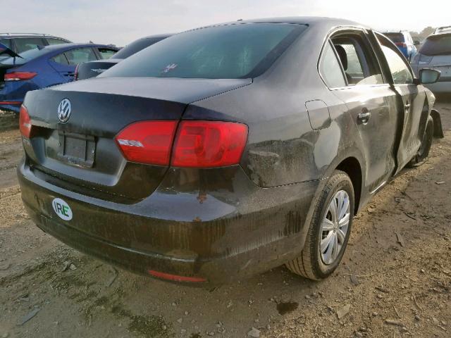 3VW2K7AJ2BM378854 - 2011 VOLKSWAGEN JETTA BASE 黑色 照片 4