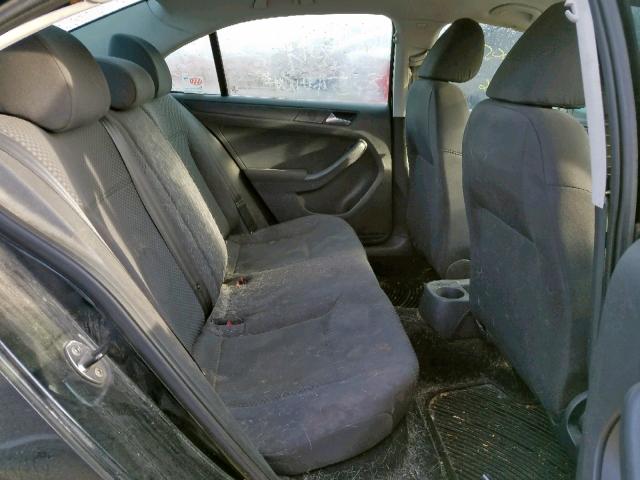 3VW2K7AJ2BM378854 - 2011 VOLKSWAGEN JETTA BASE 黑色 照片 6