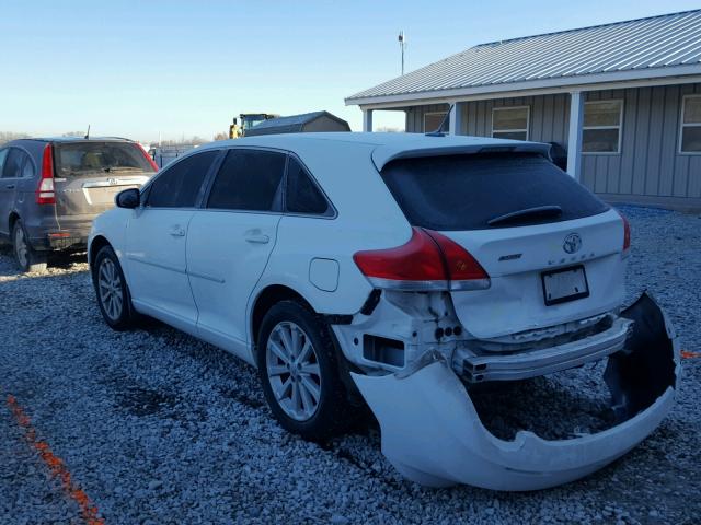 4T3ZA3BB1AU030318 - 2010 TOYOTA VENZA BASE WHITE photo 3