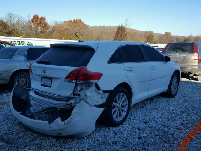 4T3ZA3BB1AU030318 - 2010 TOYOTA VENZA BASE WHITE photo 4