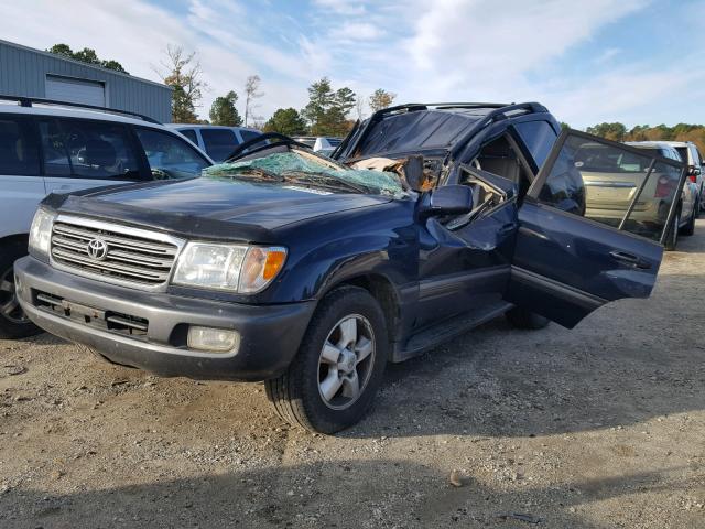 JTEHT05J842055586 - 2004 TOYOTA LAND CRUIS BLUE photo 2