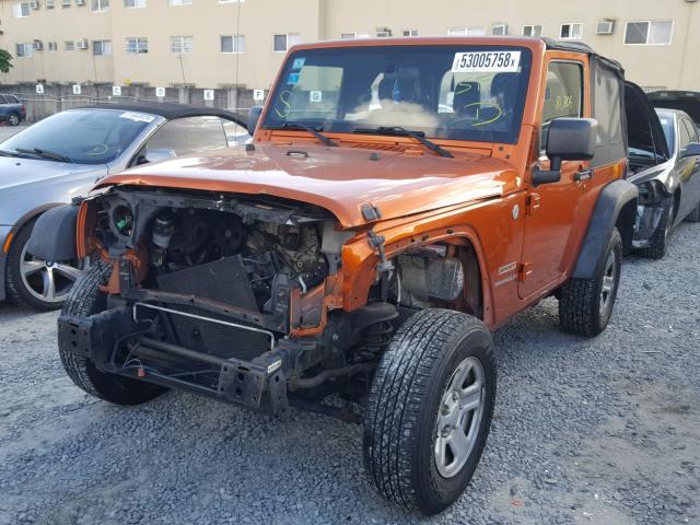 1J4AA2D12BL504321 - 2011 JEEP WRANGLER S ORANGE photo 2