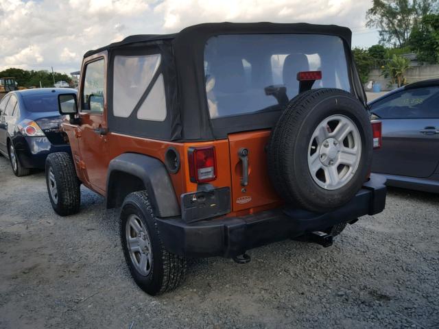 1J4AA2D12BL504321 - 2011 JEEP WRANGLER S ORANGE photo 3