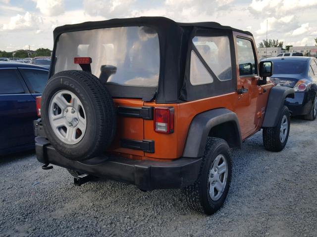 1J4AA2D12BL504321 - 2011 JEEP WRANGLER S ORANGE photo 4