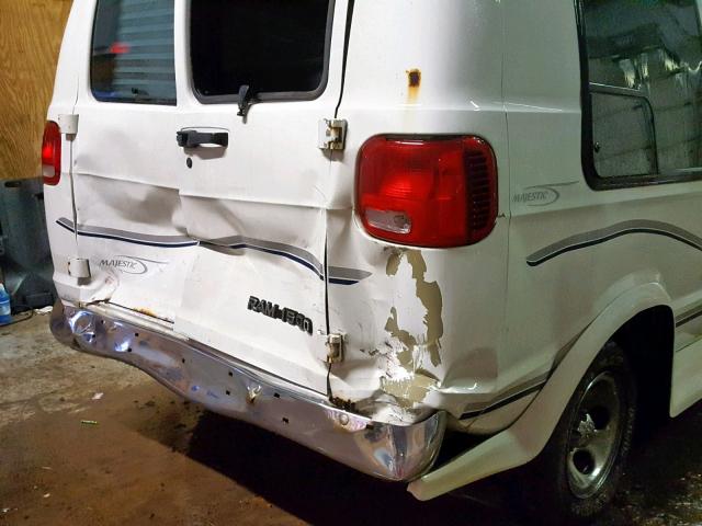 2B6HB11Y21K536265 - 2001 DODGE RAM VAN B1 WHITE photo 9