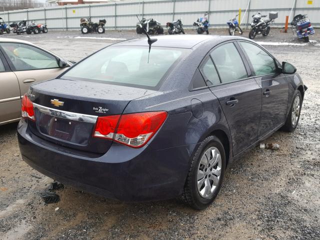 1G1PA5SG6E7241877 - 2014 CHEVROLET CRUZE LS BLUE photo 4