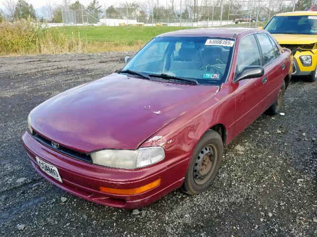 4T1SK11E8NU015988 - 1992 TOYOTA CAMRY DLX წითელი ფოტო 2