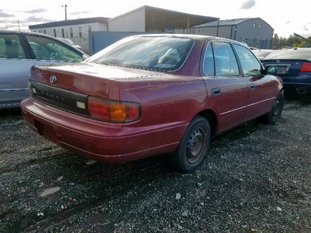 4T1SK11E8NU015988 - 1992 TOYOTA CAMRY DLX წითელი ფოტო 4