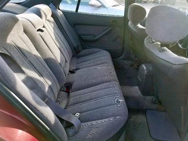 4T1SK11E8NU015988 - 1992 TOYOTA CAMRY DLX წითელი ფოტო 6