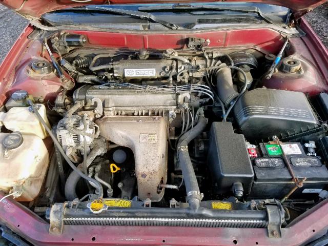 4T1SK11E8NU015988 - 1992 TOYOTA CAMRY DLX წითელი ფოტო 7