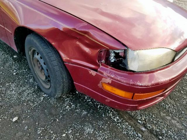 4T1SK11E8NU015988 - 1992 TOYOTA CAMRY DLX წითელი ფოტო 9