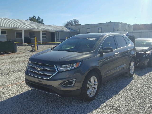 2FMTK4J96FBC19088 - 2015 FORD EDGE SEL GRAY photo 2