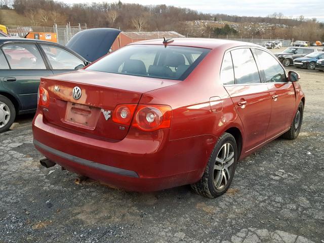 3VWSF71K96M709612 - 2006 VOLKSWAGEN JETTA 2.5 RED photo 4