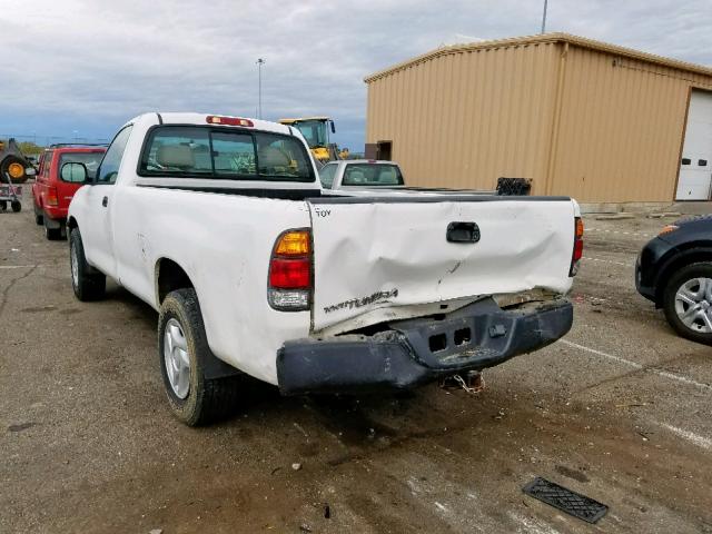 5TBJN32112S260140 - 2002 TOYOTA TUNDRA WHITE photo 3