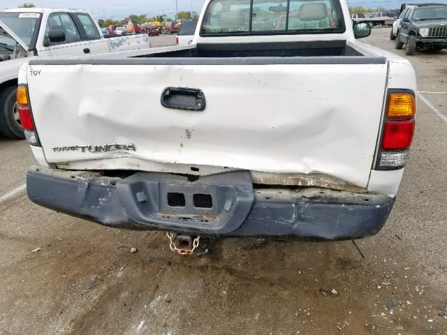 5TBJN32112S260140 - 2002 TOYOTA TUNDRA WHITE photo 9