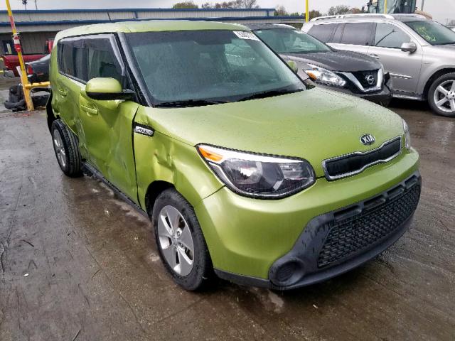 KNDJN2A24F7792641 - 2015 KIA SOUL GREEN photo 1