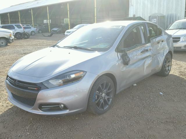 1C3CDFBB5FD173585 - 2015 DODGE DART SXT SILVER photo 2