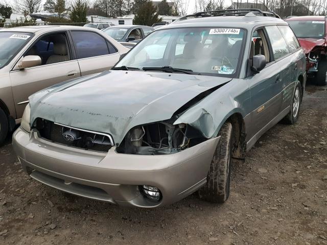 4S3BH675437657448 - 2003 SUBARU LEGACY OUT GREEN photo 2