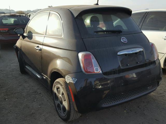 3C3CFFGE8DT750663 - 2013 FIAT 500 ELECTR BLACK photo 3