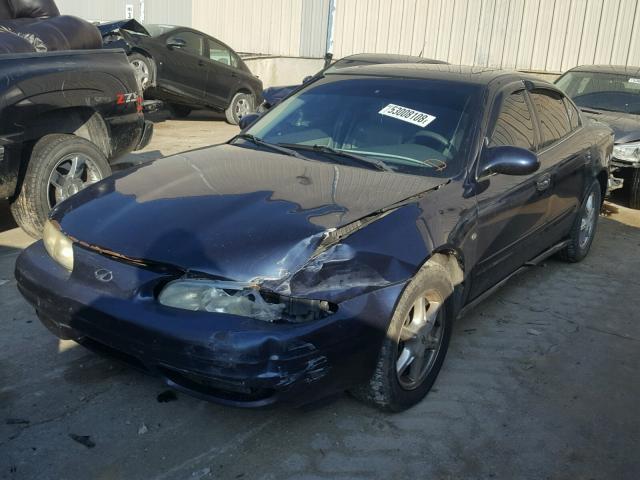 1G3NF52E0YC402654 - 2000 OLDSMOBILE ALERO GLS BLUE photo 2