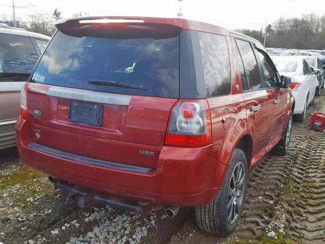 SALFT24N38H068219 - 2008 LAND ROVER LR2 HSE TE RED photo 4