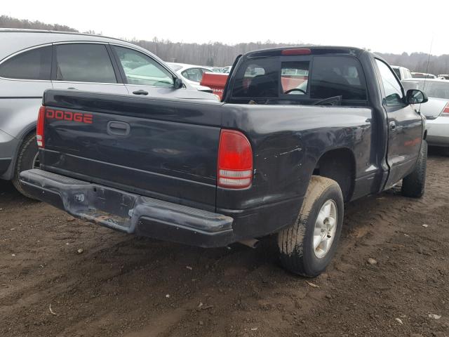 1B7FL26X4WS766618 - 1998 DODGE DAKOTA BLACK photo 4