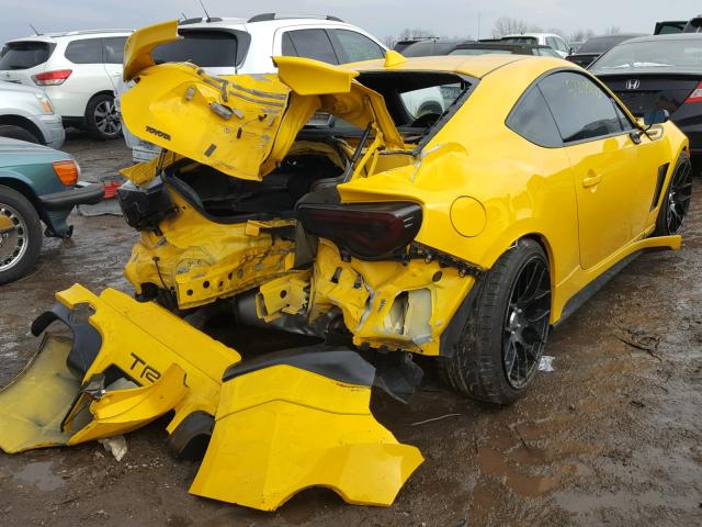 JF1ZNAA1XF8707029 - 2015 TOYOTA SCION FR-S YELLOW photo 4