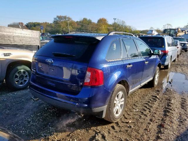 2FMDK3GC4BBA44884 - 2011 FORD EDGE SE BLUE photo 4