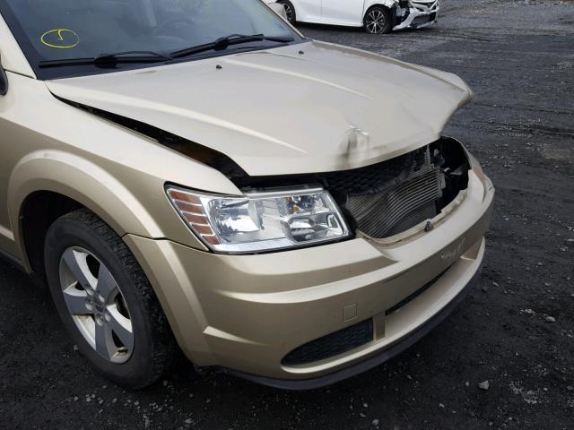 3D4PH1FG7BT522814 - 2011 DODGE JOURNEY MA GOLD photo 9