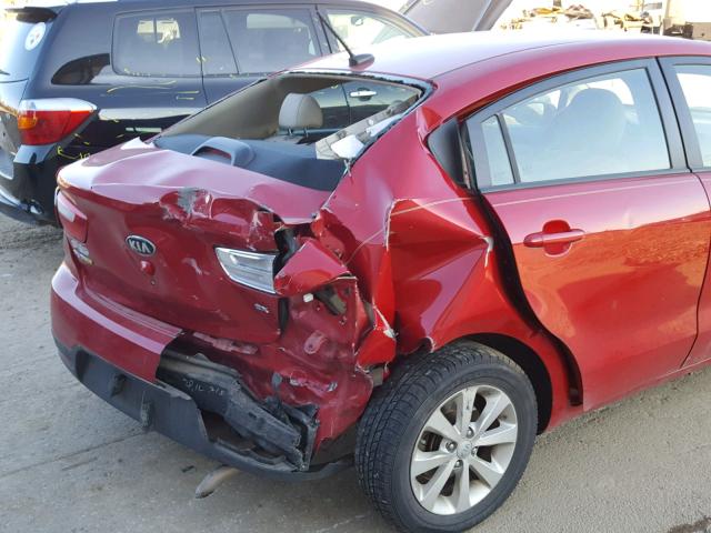 KNADN4A3XD6178629 - 2013 KIA RIO EX RED photo 9