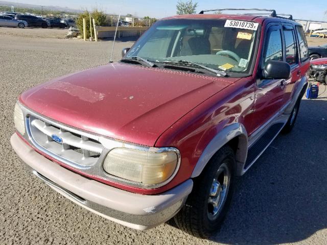 1FMDU34X9SZB96447 - 1995 FORD EXPLORER BURGUNDY photo 2