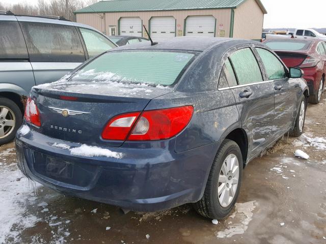 1C3LC46K78N182089 - 2008 CHRYSLER SEBRING LX BLUE photo 4