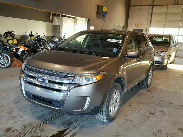 2FMDK4JC6EBA61964 - 2014 FORD EDGE SEL GRAY photo 2