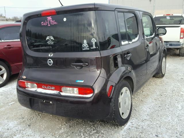 JN8AZ2KR8DT303926 - 2013 NISSAN CUBE S BURGUNDY photo 4