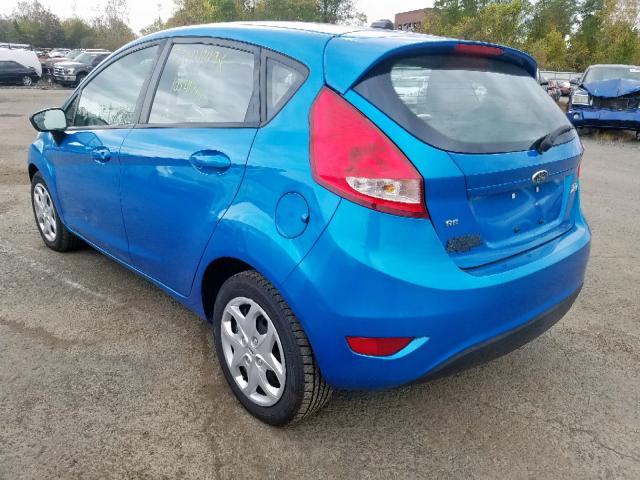 3FADP4EJ7DM153666 - 2013 FORD FIESTA SE BLUE photo 3