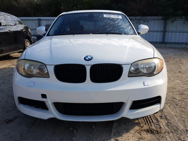 WBAUP7C54BVP21227 - 2011 BMW 128 I WHITE photo 10