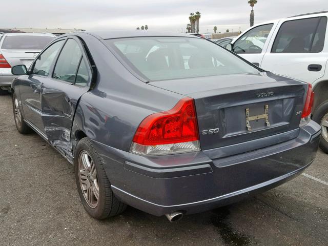 YV1RS592462525332 - 2006 VOLVO S60 2.5T GRAY photo 3