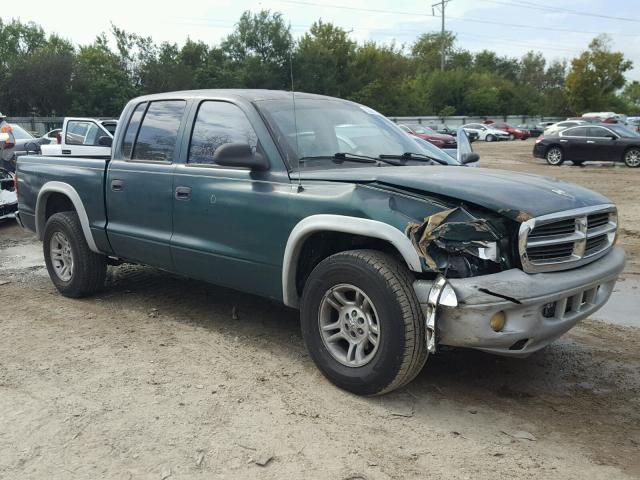 1D7HL48N13S174286 - 2003 DODGE DAKOTA QUA GREEN photo 1