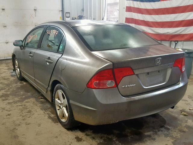 2HGFA16876H520406 - 2006 HONDA CIVIC EX GRAY photo 3