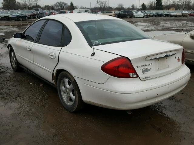 1FAFP55U63G154521 - 2003 FORD TAURUS SES WHITE photo 3