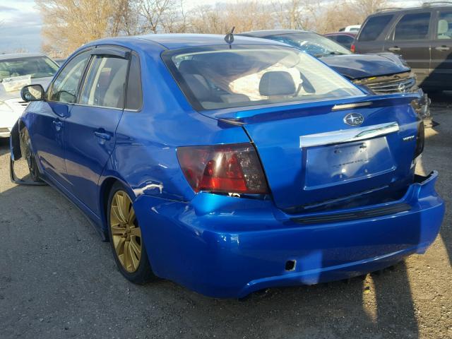 JF1GE74658G507864 - 2008 SUBARU IMPREZA WR BLUE photo 3