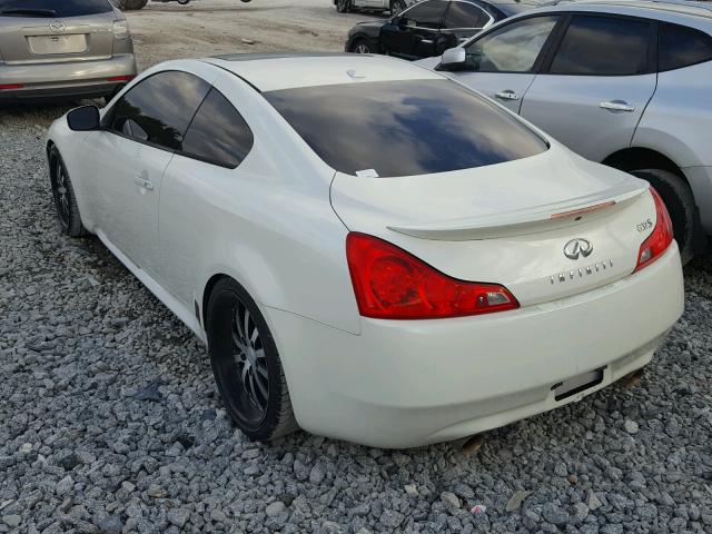 JNKCV64E28M103155 - 2008 INFINITI G37 BASE WHITE photo 3