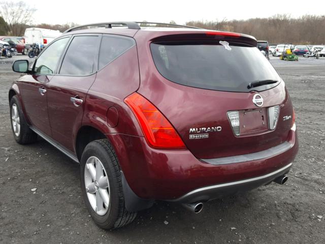 JN8AZ08W05W402077 - 2005 NISSAN MURANO SL, BURGUNDY - price history ...