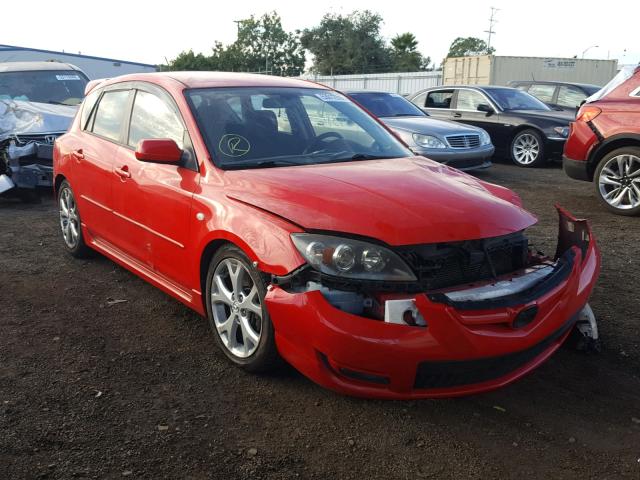 JM1BK34M581114275 - 2008 MAZDA SPEED 3 RED photo 1