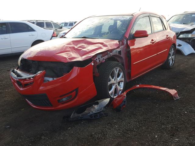 JM1BK34M581114275 - 2008 MAZDA SPEED 3 RED photo 2